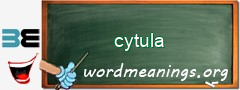 WordMeaning blackboard for cytula